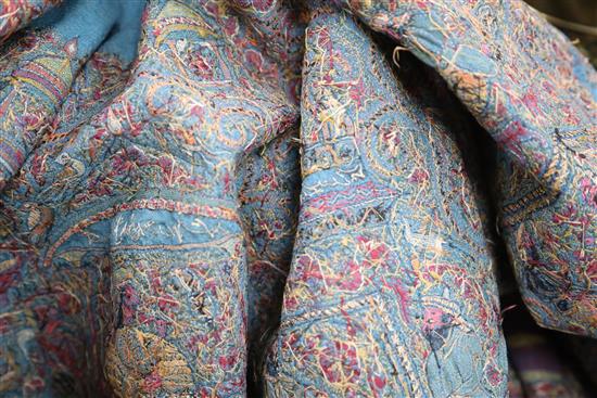 A 19th century Kashmir wool and silk shawl,